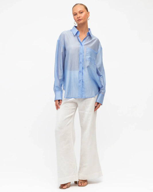 Hot Property Oversized Shirt Blue