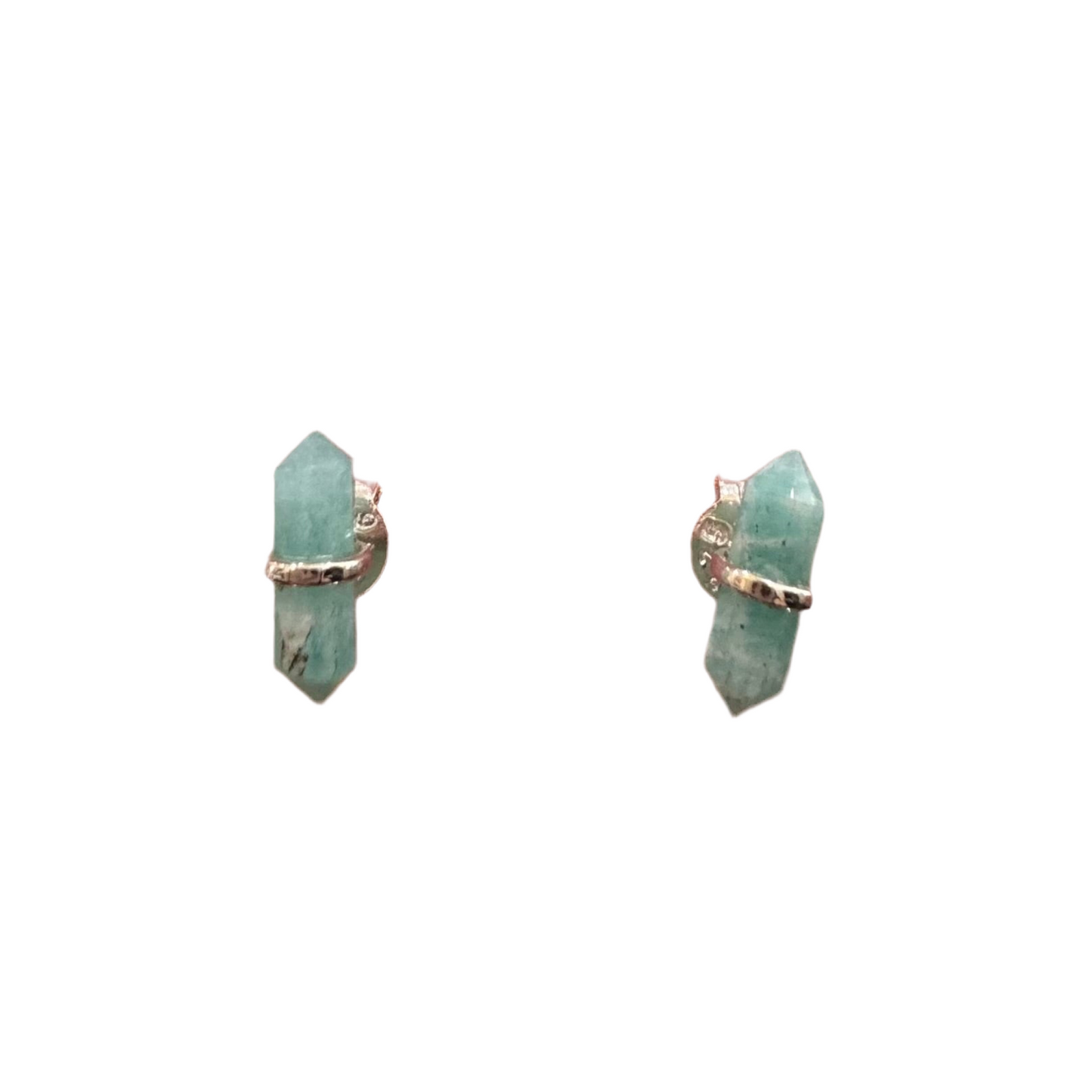 Luci Studs - Amazonite Gemstone Silver