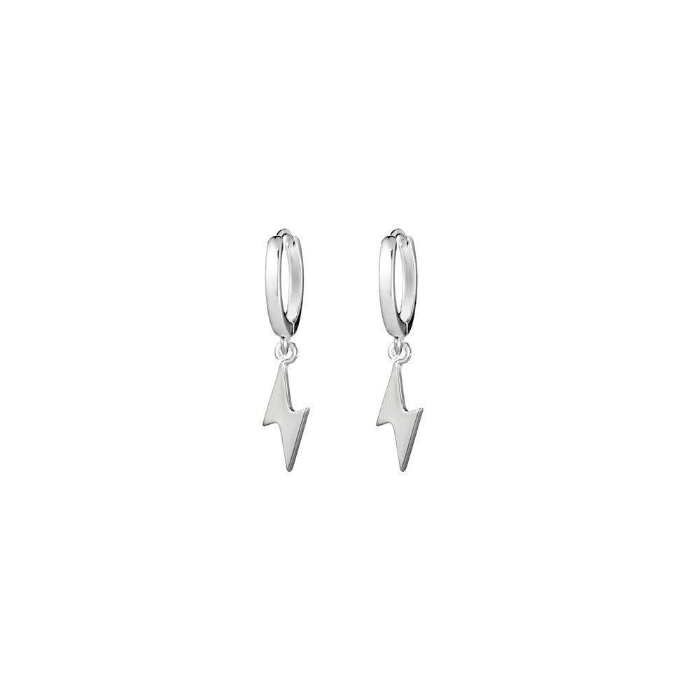 Sterling silver sleeper with lightning bolt charm