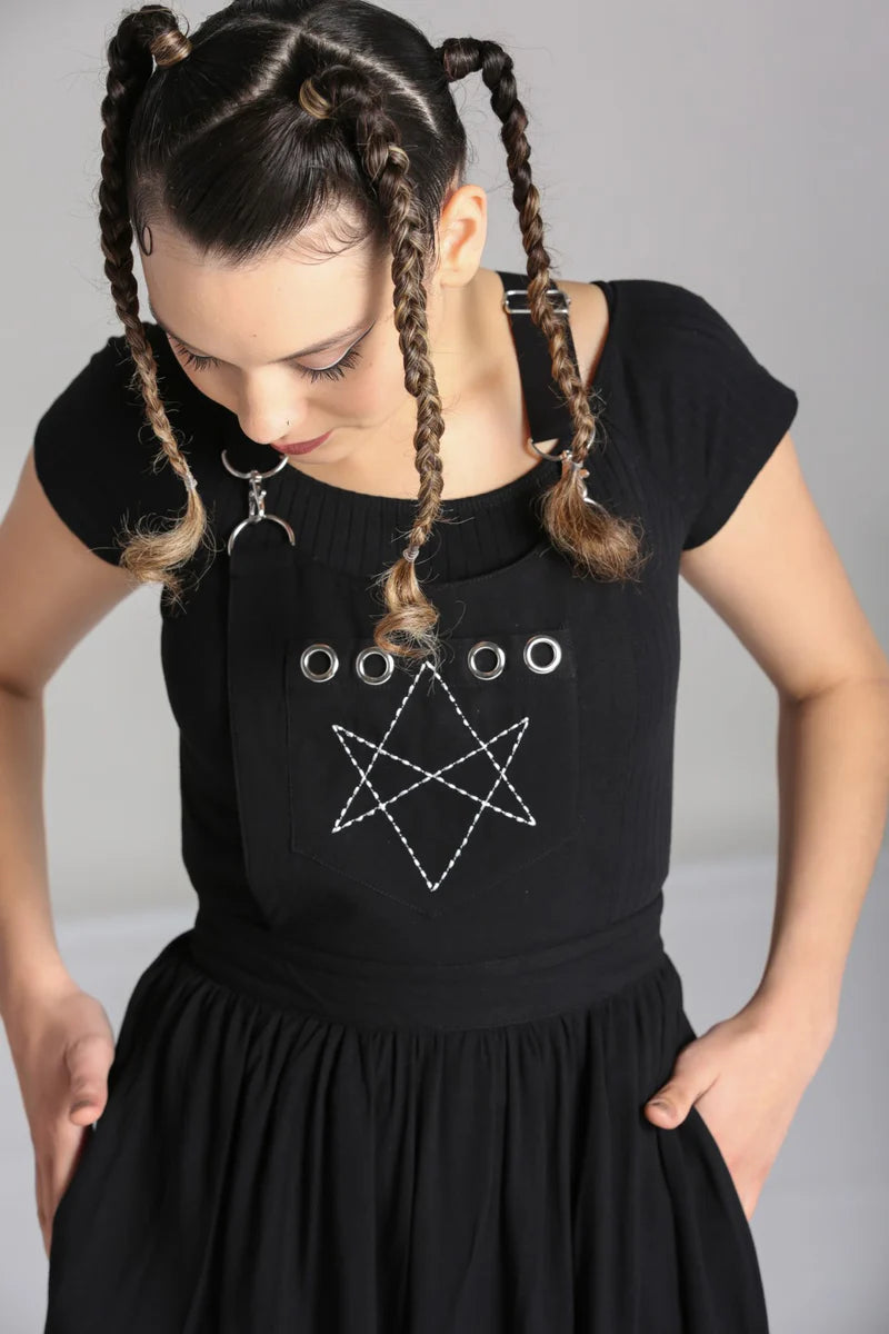 Destroya Pinafore Dress Black