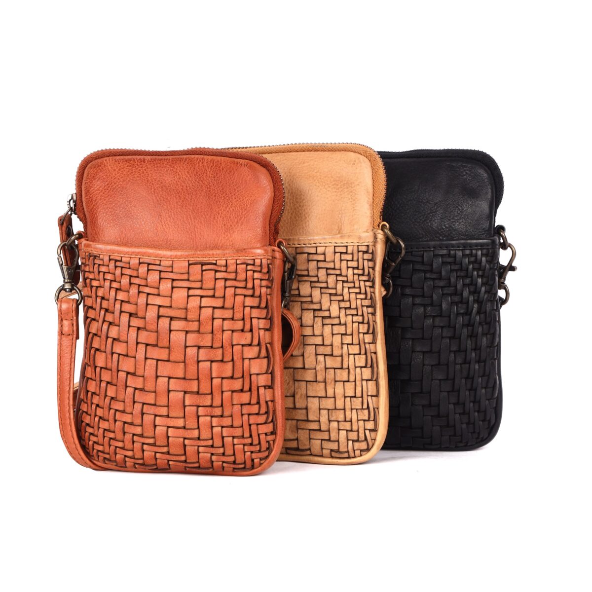 Rosebery Leather Crossbody Bag Sand