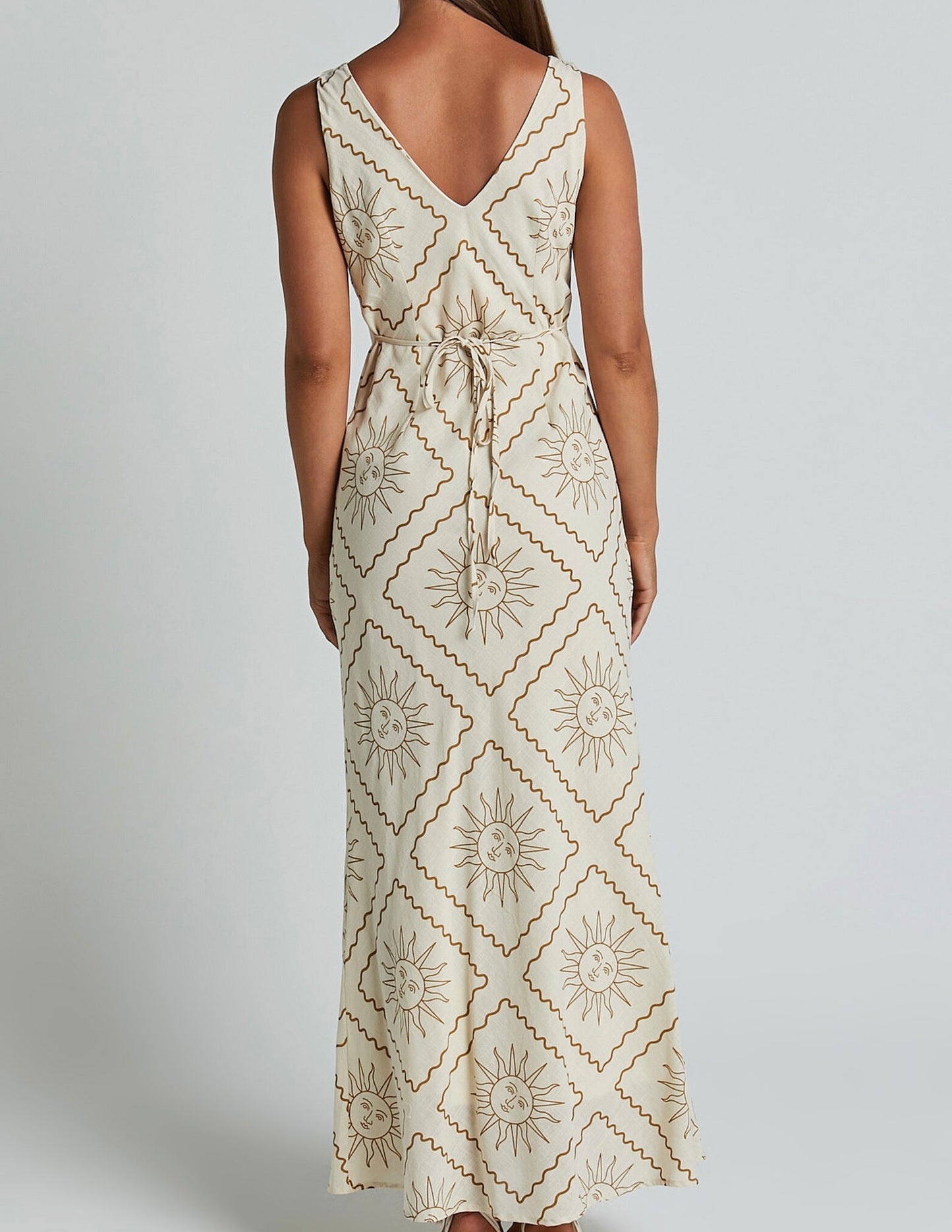 By Frankie Beige Sun Maxi Slip Dress