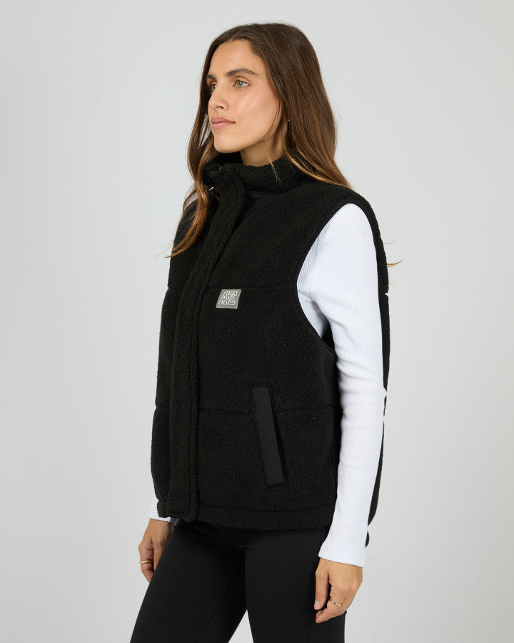 Cosy Club Teddy Vest Black